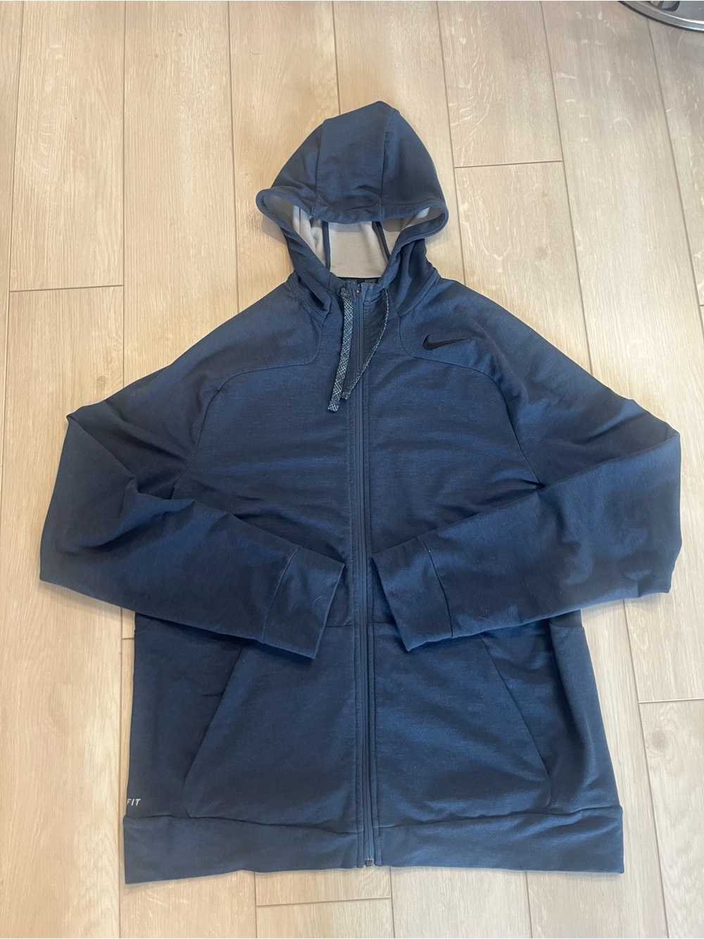 Nike Men’s Dark Blue Full-Zip Hooded Performance Jacket
